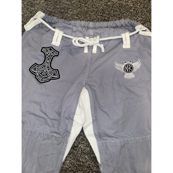 Raven Fightwear Men's Thor Nordic Uniform Premium BJJ Gi Grey A3t1 Top A2t1 Bott - Picture 12 of 14